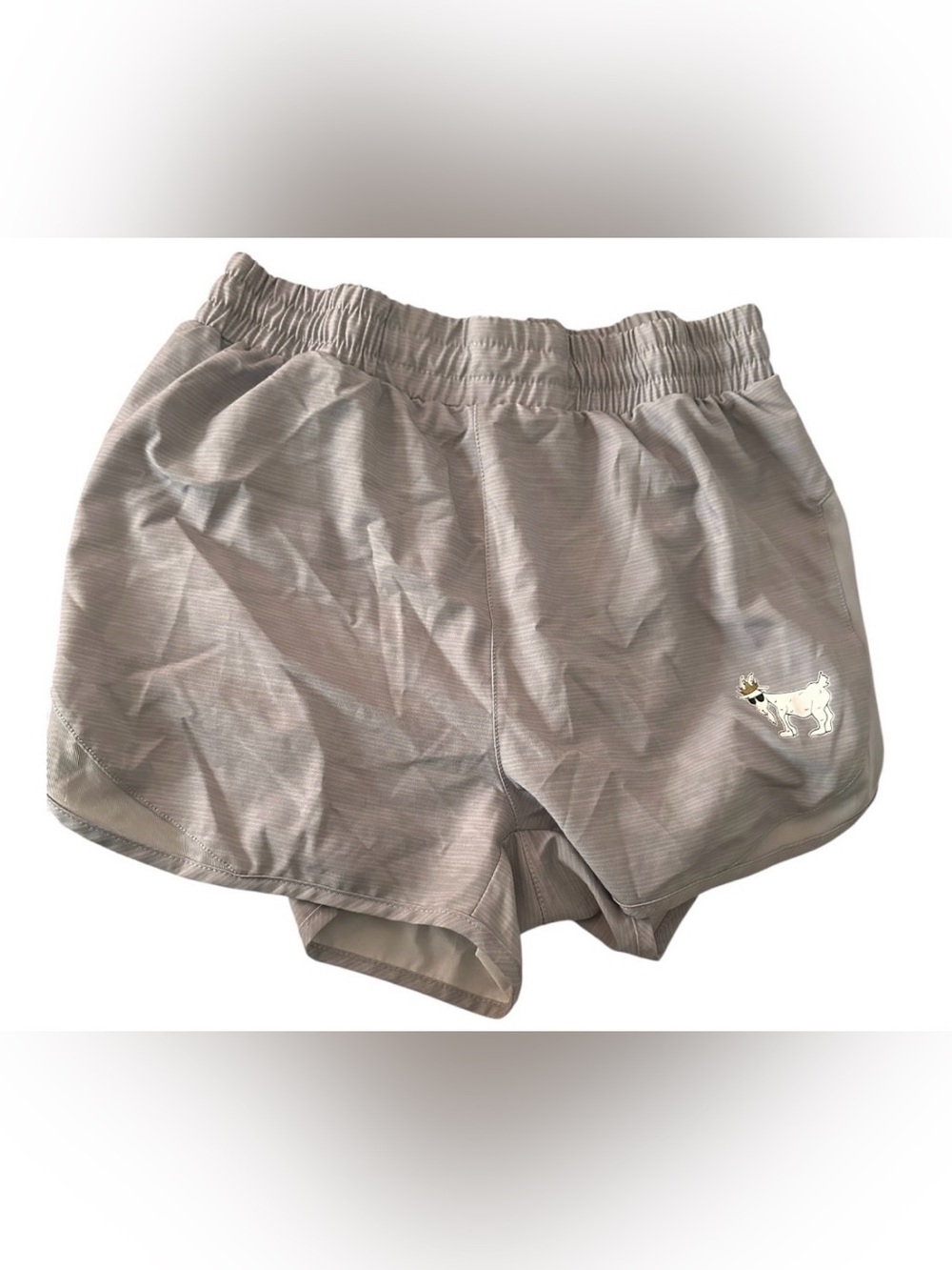 Women’s Gray Elastic-Waist Performance Shorts GOAT Medium